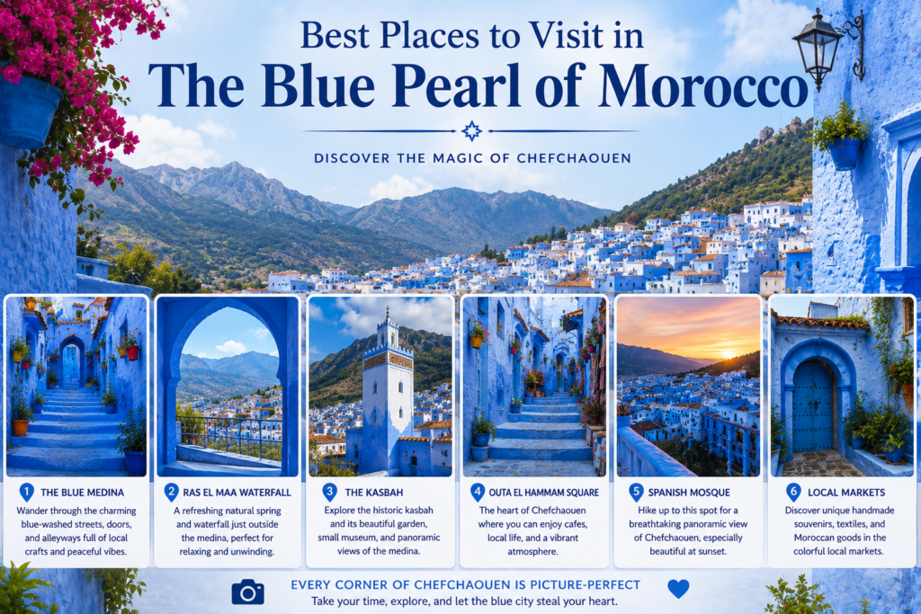Best Places to Visit in the Blue Pearl of Morocco - Visit Chefchaouen Top places to visit in Chefchaouen known as the Blue Pearl of Morocco