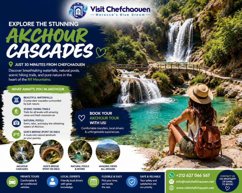 Where Are Akchour Cascades Located? | Visit Chefchaouen - Visit Chefchaouen Where Are Akchour Cascades Located near Chefchaouen featuring waterfalls, hiking trails, and the Visit Chefchaouen tour service